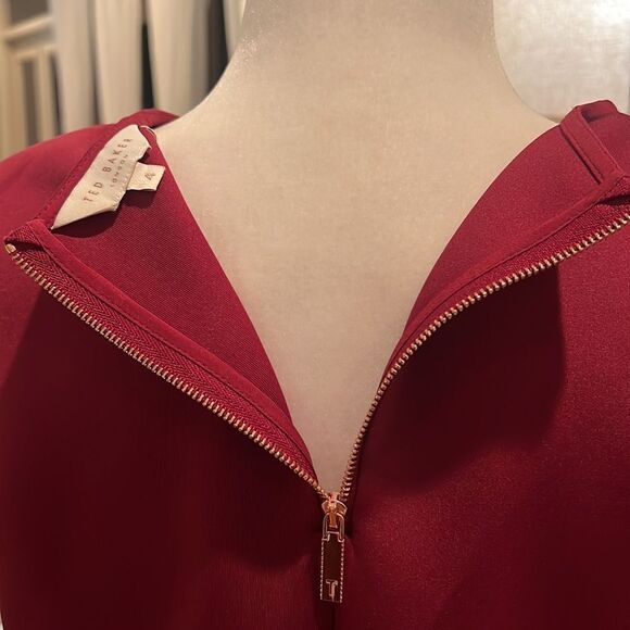 Ted Baker London Cold Shoulder Bow Sleeves Ted Size 4/US 10 - Picture 6 of 8